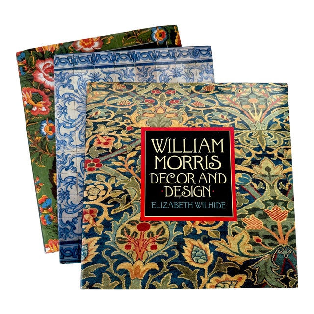Late 20th Century Collection of 3 Pattern Books Including William Morris For Sale