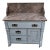 Antique Walnut Washstand Commode Pink Marble Top Gray Cottage Distressed 1880s For Sale
