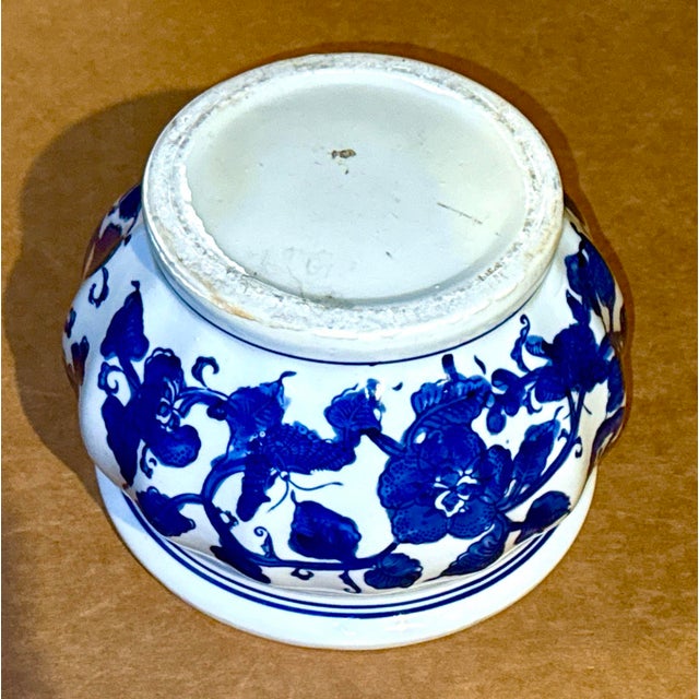 Vintage Blue & White Chinoiserie Planter For Sale - Image 4 of 6