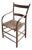 Antique Primitive Bentwood Arm Ladder Back Chair With Original Woven Splint Seat For Sale