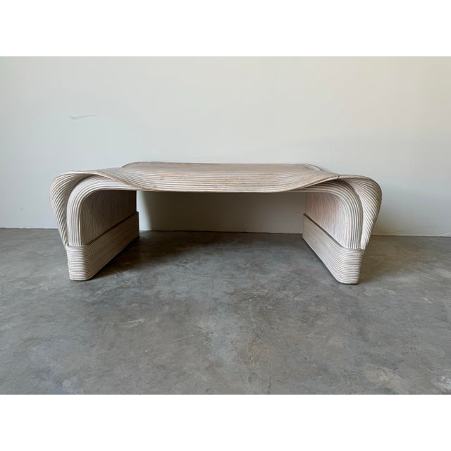 1980's Betty Cobonpue Split Reed " Sculptura" Coffee Table For Sale In Miami - Image 6 of 12
