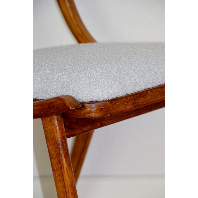 Skoczek Chair in Light Grey Boucle, 1970s For Sale - Image 10 of 12