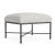 Brown Jordan Venetian Ottoman, Textured Pewter frame with Fusion Dove fabric For Sale - Image 12 of 12
