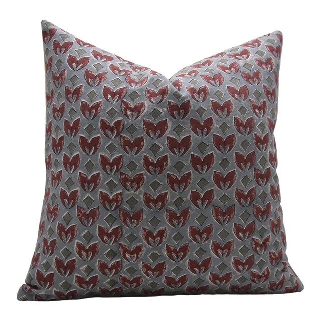 Fabdivine Block Printed Cover 20x20 Inch Duck Canvas- Titli For Sale