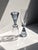 Postmodern Vintage Art Deco Revival Crystal Champagne Glasses with Purple Stems, Italy, 1980s, Set of 10 For Sale - Image 3 of 9
