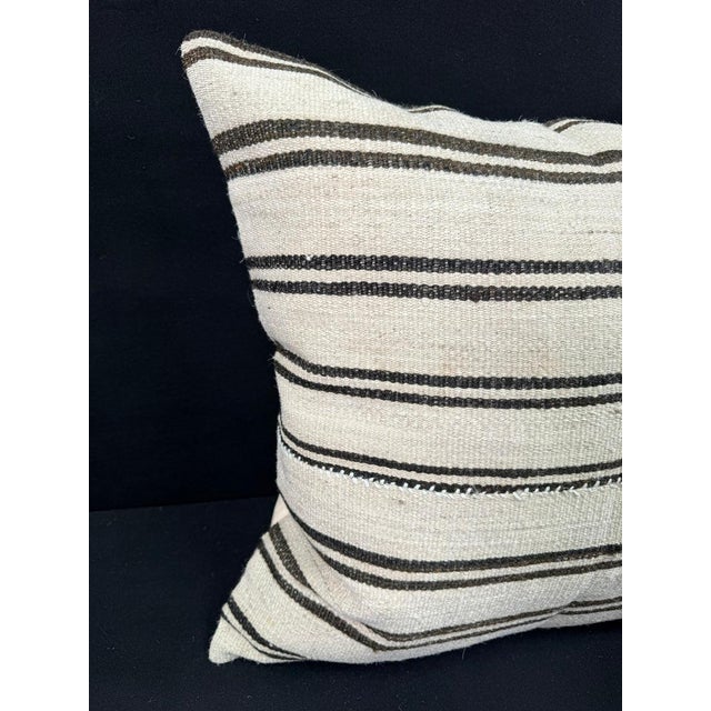Turkish Hemp Pillow Cushion Natural Beige Brown Pillow Cushion Cover 24"x24" #30376 Enhance your home decor with our Kilim...