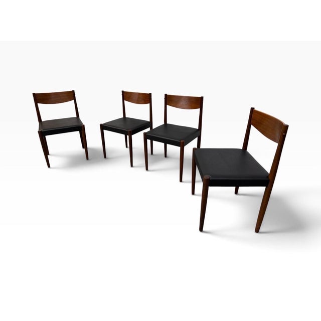 Mid-Century Modern Mid-Century Danish Modern Teak Dining Chairs - Set of 4 - Reupholstered! For Sale - Image 3 of 8