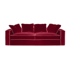 Rafaella Sofa in Red & Rusty Velvet by Biosofa