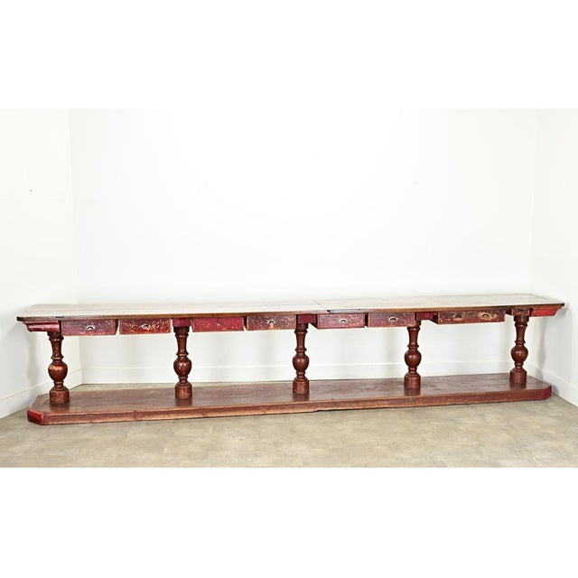 19th Century Spanish 19th Century Massive Shop Counter For Sale - Image 5 of 12