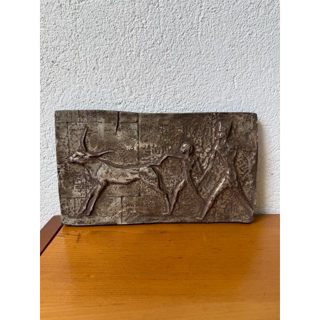 Mid-Century Bronze Bas-Relief, 1960s For Sale - Image 14 of 14