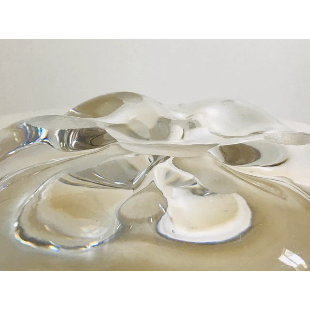 Transparent 1950s Vcke Lindstrand for Orrefors Stella Polaris Glass Bowl For Sale - Image 8 of 13