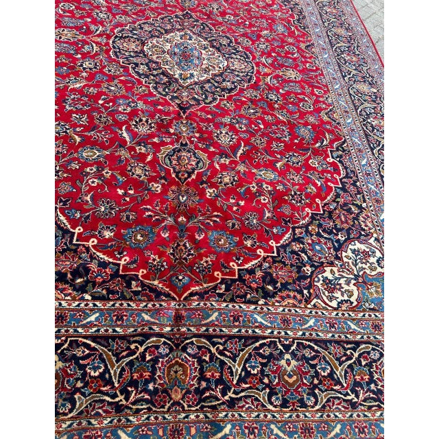 1960s Large Vintage Kashan Style Rug, 1960s For Sale - Image 5 of 18