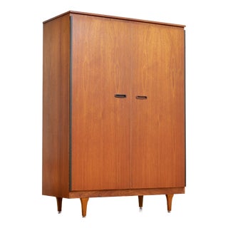 1960s Mid Century Armoire Wardrobe by Stonehill Furniture For Sale