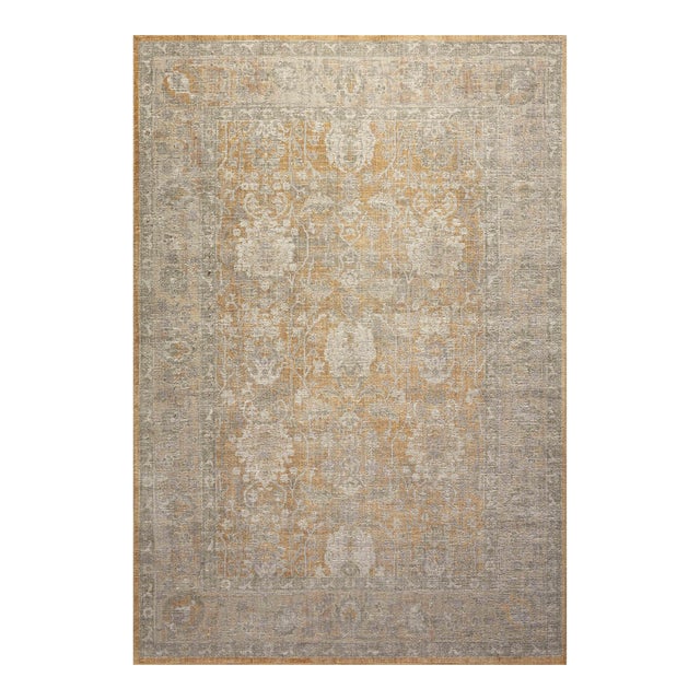 Chris Loves Julia x Loloi Rosemarie Gold / Sand 11'-6" x 15'-6" Area Rug For Sale