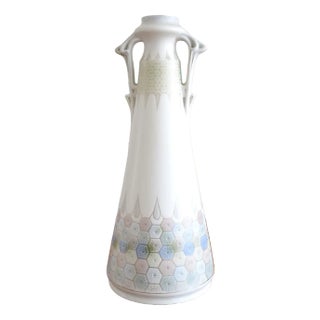 Art Nouveau Marble Porcelain Vase by Galluba & Hofmann Ilmenau For Sale