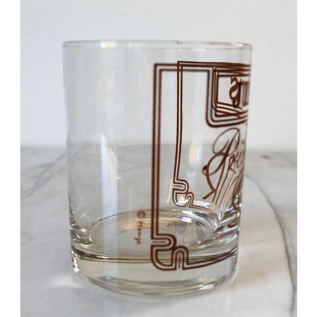 Glass Vintage "Jim's Private Bar" Lowball/Rocks or Highball Drinking Glasses Made by Houze Glass For Sale - Image 7 of 10