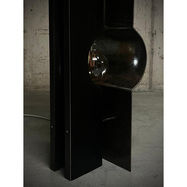 Oculus 3.0 Hand-Crafted Floor Lamp in Iron and Wood by D'Ark Atelier For Sale - Image 15 of 18