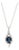 0.72ctw Diamond and Sapphire Pendant Necklace, Platinum, Length 18 In For Sale