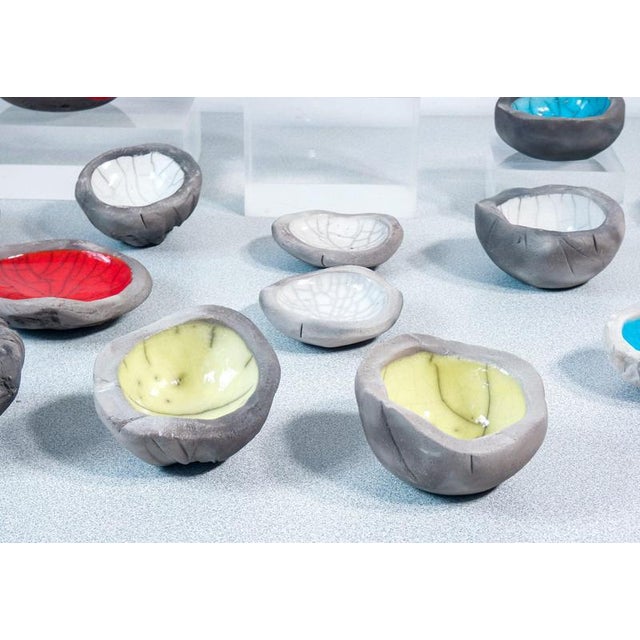 Blue Ceramic Bowls from Santilli, 1990s, Set of 18 For Sale - Image 8 of 18
