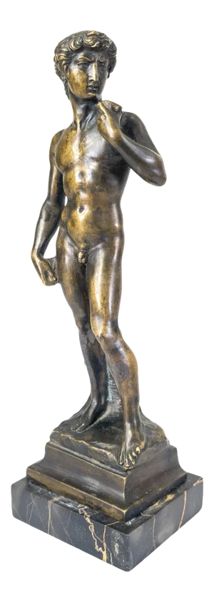 Early 19th Century Grand Tour Italian Bronze of David After Michelangelo