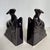Mid 20th Century MCM Art Deco Black Glazed Ceramic Deer Bookends For Sale - Image 5 of 12