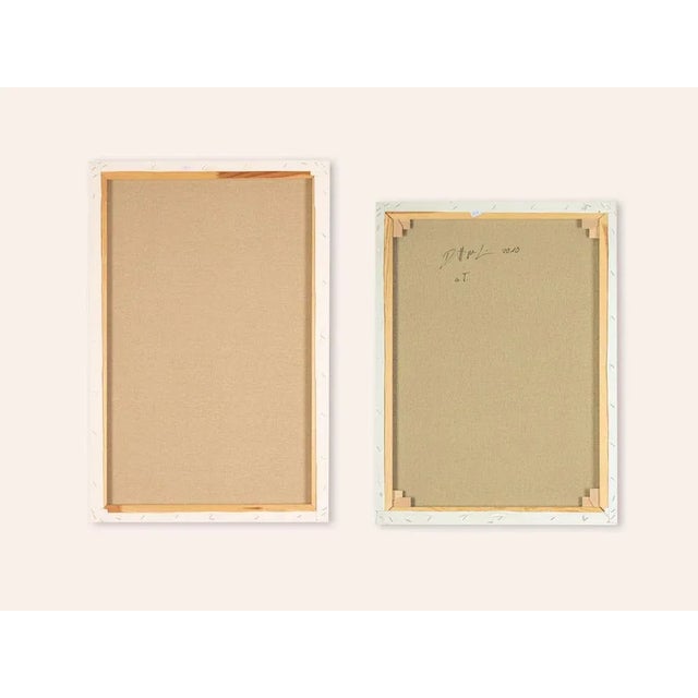 Biographies, Acrylic on Canvas, Set of 2 For Sale - Image 10 of 11