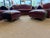 Burgundy 1980’s Donald Deskey Inspired Stream Line Modern Six Piece Seating Group For Sale - Image 8 of 12