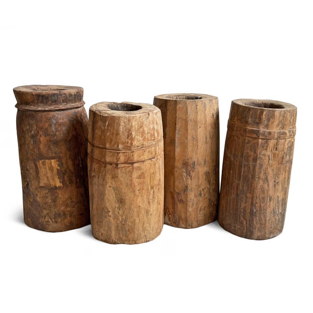 Early 20th Century Antique India Wood Butter Pot For Sale - Image 5 of 6