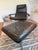 Set of Mid-Century Lounge Chair and Ottoman in Black Leather and Chrome, 1960s, Set of 2 For Sale - Image 6 of 17