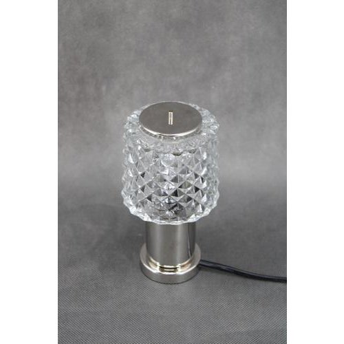 Glass Table Lamp from Kamenicky Senov, Former Czechoslovakia, 1970s For Sale - Image 4 of 12