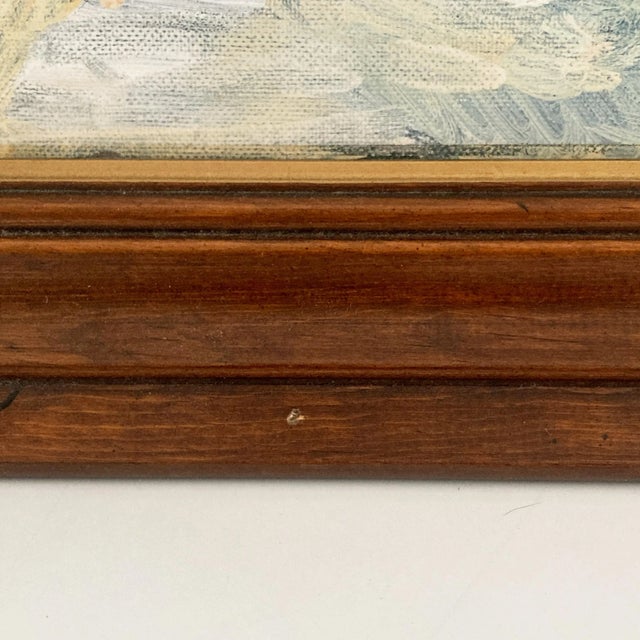 Beige 1980s Vintage Female Nude Acrylic Portrait, Framed and Signed For Sale - Image 8 of 10