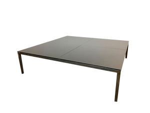 Large Handmade Coffee Table in Glass and Aluminum