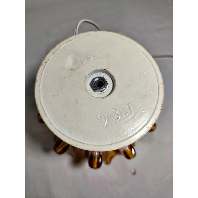 Brown Crystal Table Lamp. Italy, 1970s For Sale - Image 8 of 15