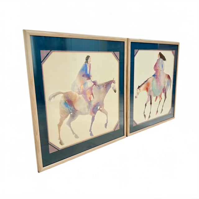 Carol Grigg Native American Watercolor Lithographs, 1980s - A Pair For Sale - Image 4 of 12