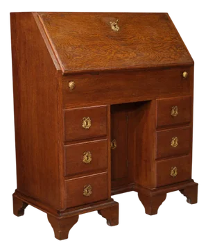 Vintage Dutch Oak Secretaire, 1920s