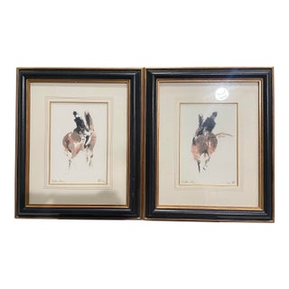 Pair of Bella Pieroni “Equestrian I” Limited Edition Prints For Sale