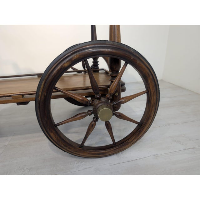 Historic Bar on Wheels with Carved Openwork Ballet For Sale - Image 4 of 15