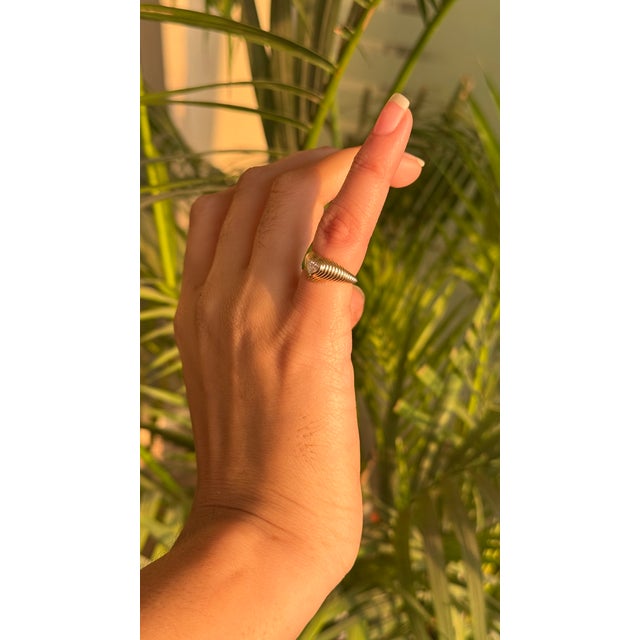 Gypsy Set 0.61ct Heart Cut Diamond Pinky Ring Size 9 in 14k Solid Yellow Gold For Sale - Image 9 of 17