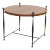 Late 20th Century Frederick Duckloe Wood Top Wrought Iron Side Table For Sale