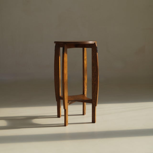 Dutch Art Deco Amsterdam School Pedestal Table, 1920s For Sale - Image 6 of 18