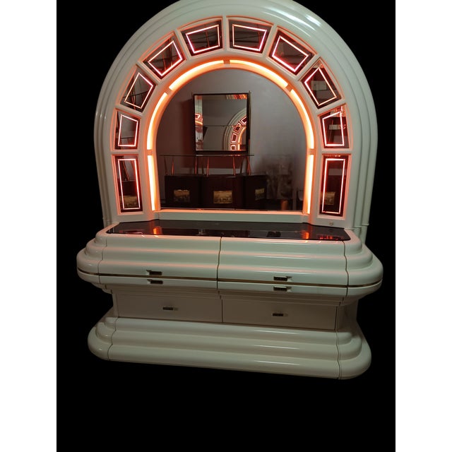 Space Age Chest of Drawers with Illuminated Mirror, 1970s For Sale - Image 6 of 10
