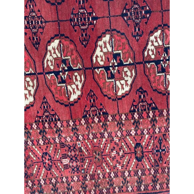 Textile Vintage Turkmen Bokhara Back, 1930s For Sale - Image 7 of 17