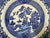 Vintage Blue Old Willow Dessert Plate by English Ironstone Tableware, LTD - Made in Staffordshire, England - Circa 1970...