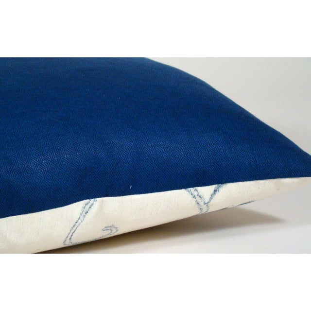 Blue and White Floral Ikat Lumbar Pillow Cover Chairish