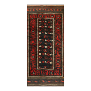 19th Century N.E. Persian Khorassan Baluch Carpet ( 4' x 8'9" - 122 x 267 )