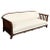 Italian Modern Wooden Sofa with White Fabric, 1940s For Sale - Image 17 of 17