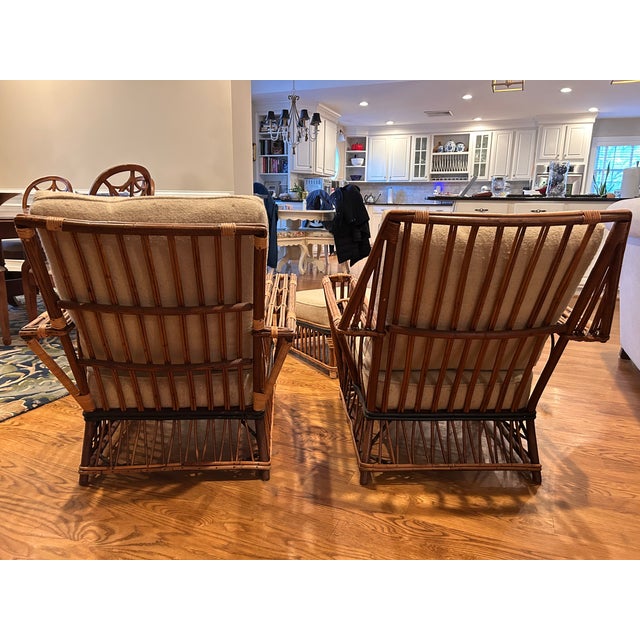 1940s Roosevelt Chairs and Ottoman For Sale - Image 13 of 15