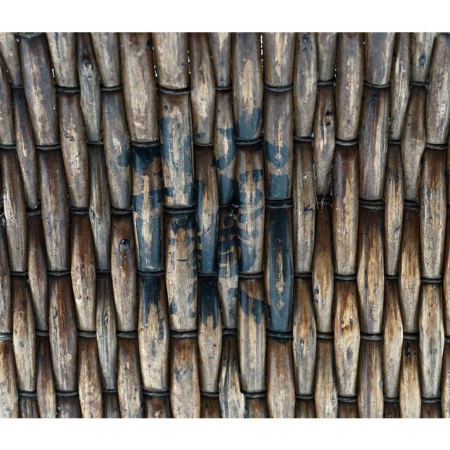 Large Vintage Chinese Handwoven Water Basket For Sale - Image 11 of 11