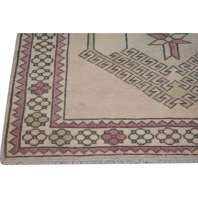 Vintage Turkish Anatolian Hand Knotted Wool Rug, 3'4''x5'7'' For Sale - Image 4 of 5