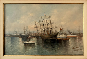 Port of Cologne, 1905, Oil on Canvas
